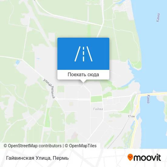 Карта Гайвинская Улица