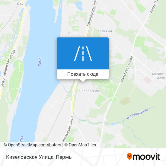 Карта Кизеловская Улица