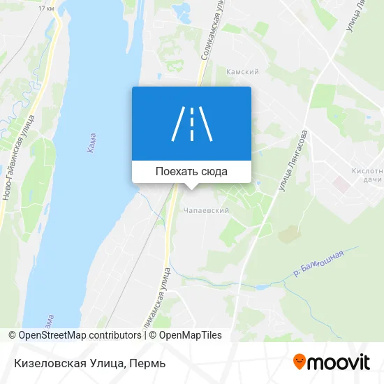Карта Кизеловская Улица