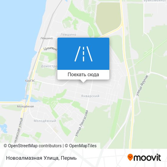 Карта Новоалмазная Улица
