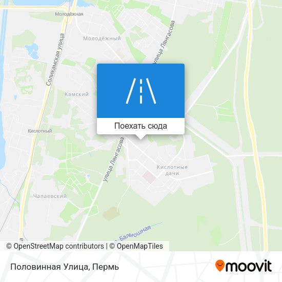 Карта Половинная Улица