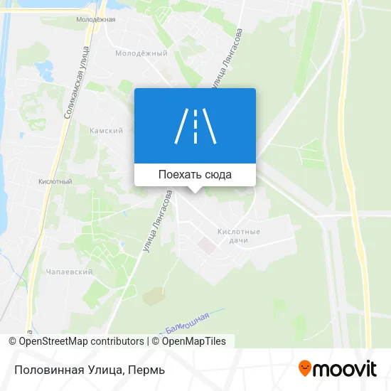 Карта Половинная Улица