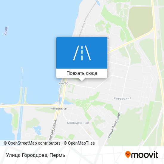 Карта Улица Городцова