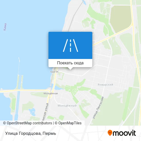 Карта Улица Городцова