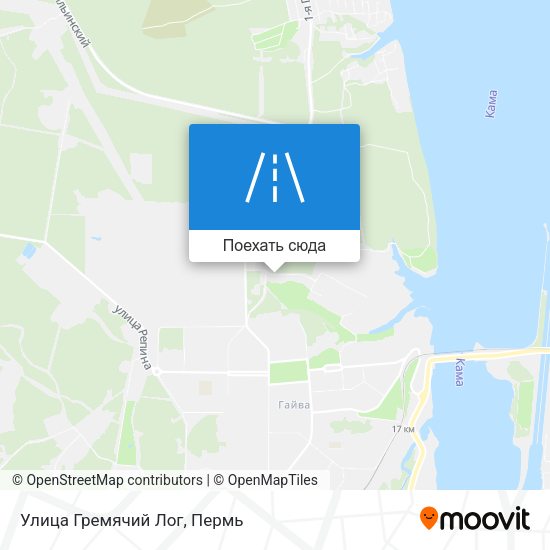 Карта Улица Гремячий Лог