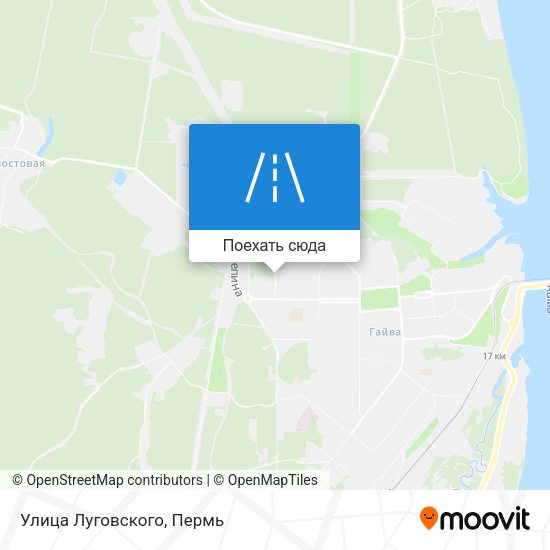 Карта Улица Луговского