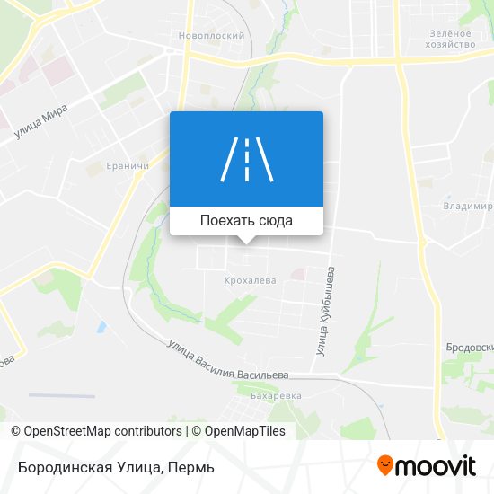 Карта Бородинская Улица