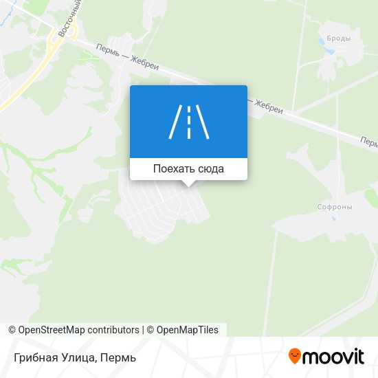 Карта Грибная Улица
