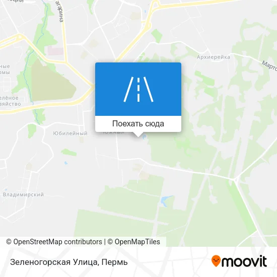 Карта Зеленогорская Улица