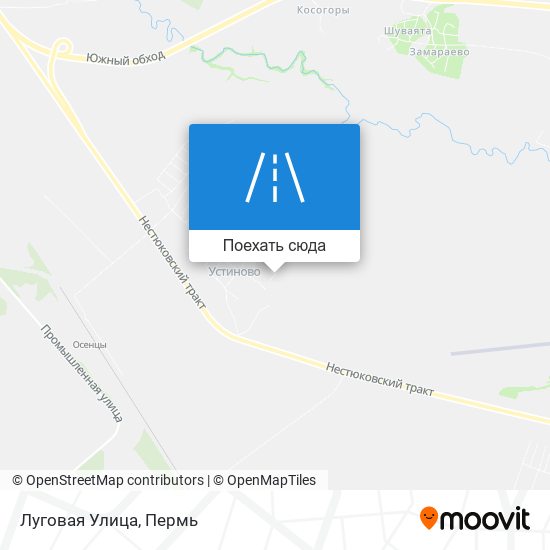 Карта Луговая Улица