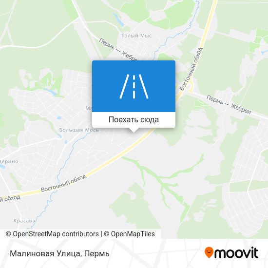 Карта Малиновая Улица