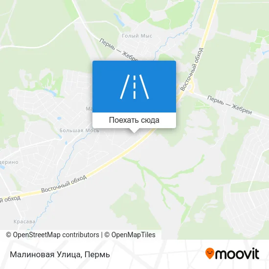 Карта Малиновая Улица