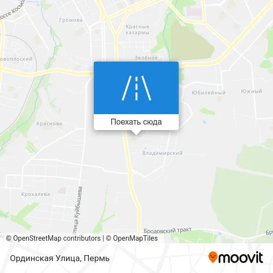 Карта Ординская Улица