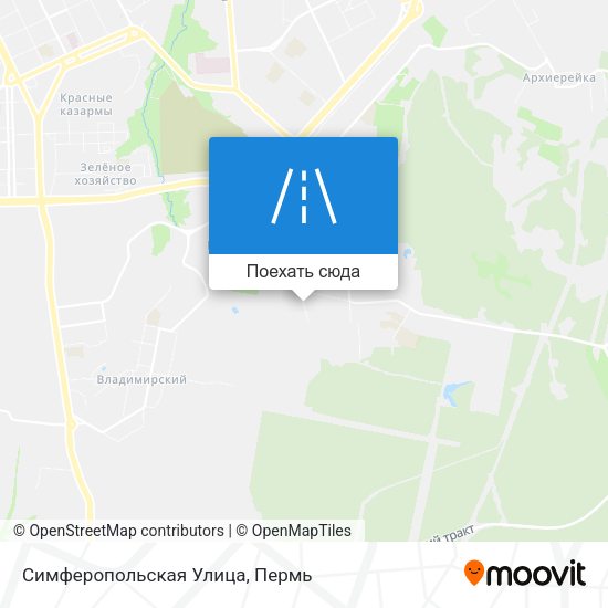 Карта Симферопольская Улица