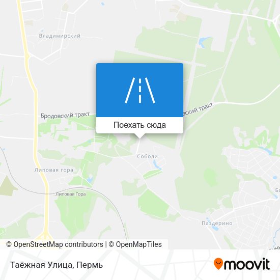 Карта Таёжная Улица