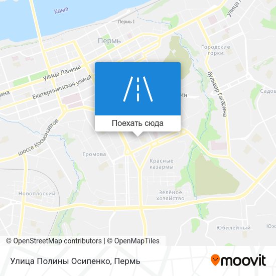 Карта Улица Полины Осипенко