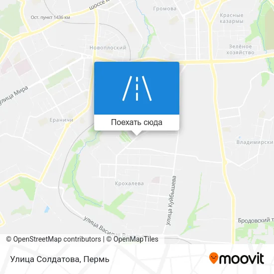 Карта Улица Солдатова