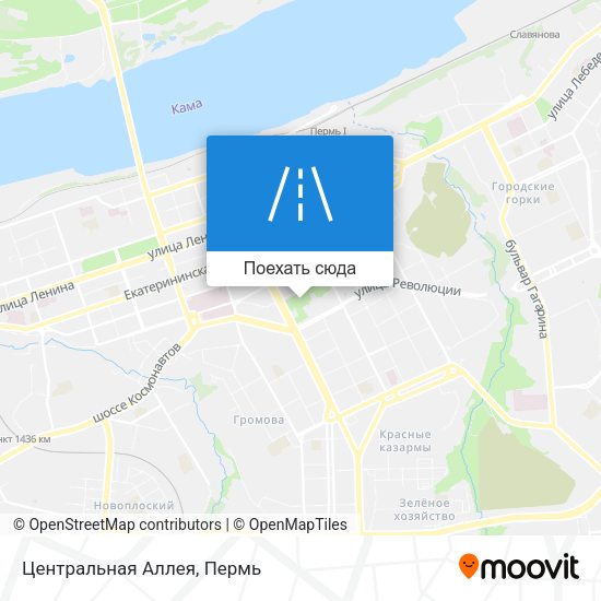 Карта Центральная Аллея