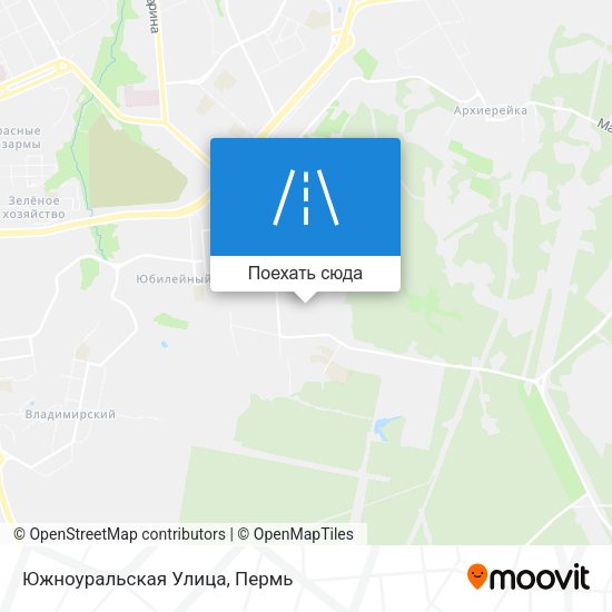 Карта Южноуральская Улица