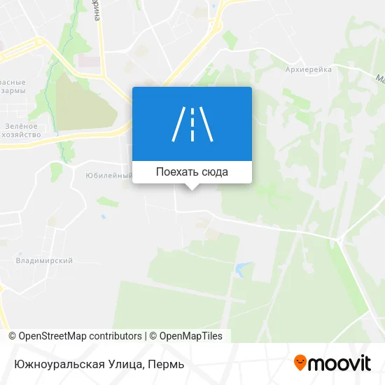 Карта Южноуральская Улица