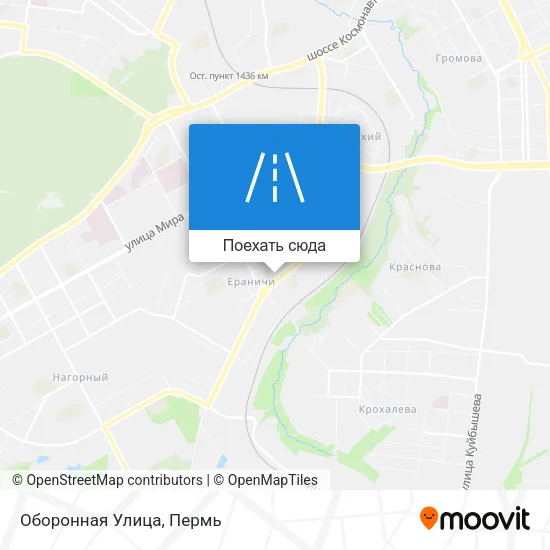 Карта Оборонная Улица