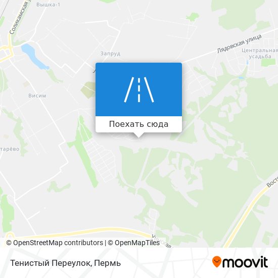 Карта Тенистый Переулок