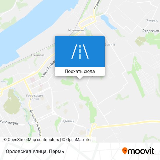 Карта Орловская Улица