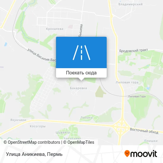 Карта Улица Аникиева