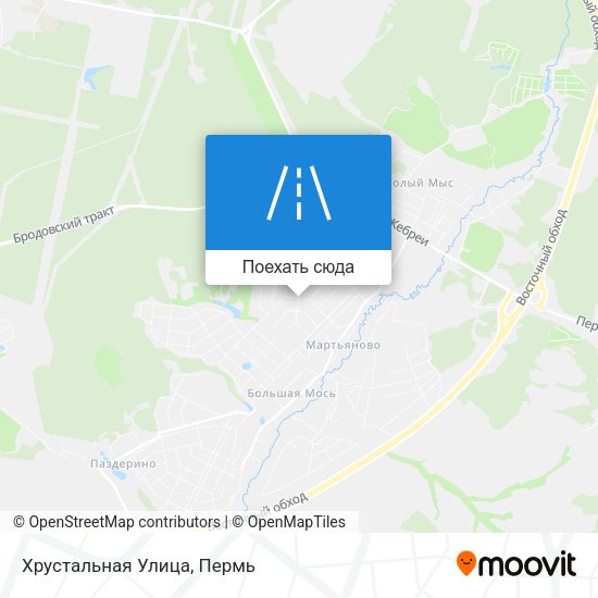 Карта Хрустальная Улица
