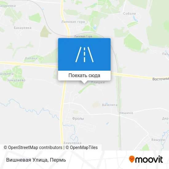 Карта Вишневая Улица