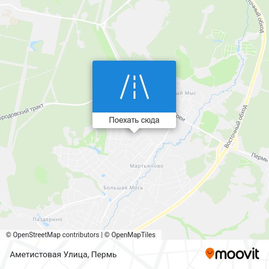 Карта Аметистовая Улица