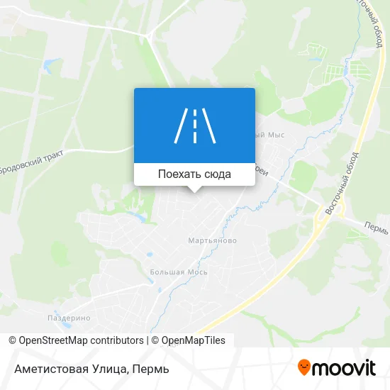 Карта Аметистовая Улица