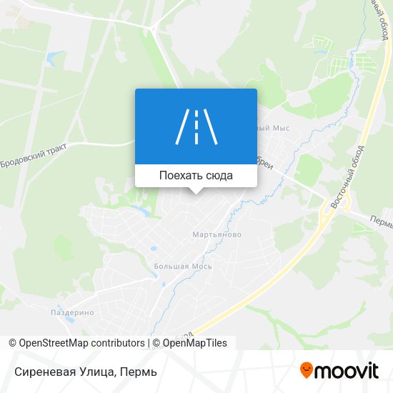 Карта Сиреневая Улица