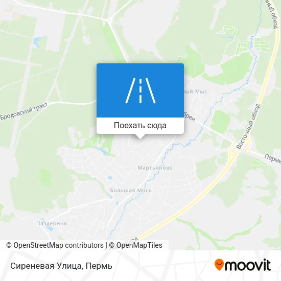 Карта Сиреневая Улица