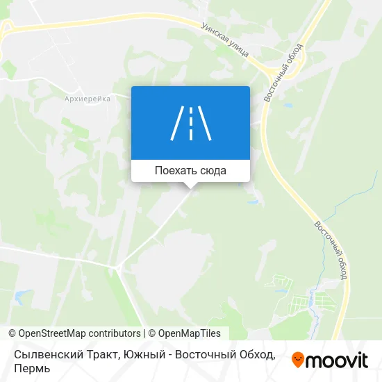 Карта Сылвенский Тракт, Южный - Восточный Обход
