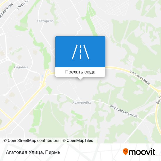 Карта Агатовая Улица