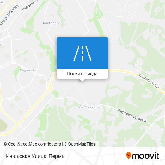 Карта Июльская Улица