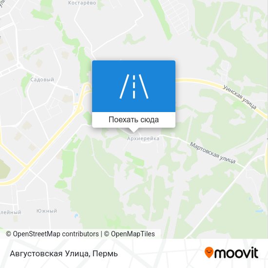 Карта Августовская Улица