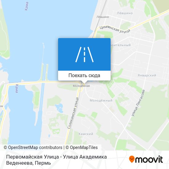 Карта Первомайская Улица - Улица Академика Веденеева