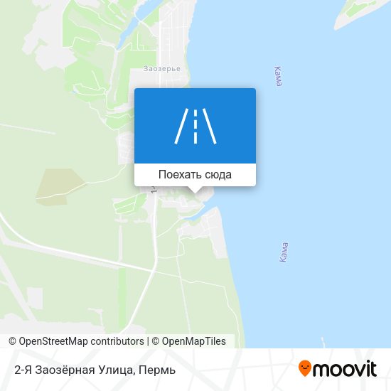 Карта 2-Я Заозёрная Улица