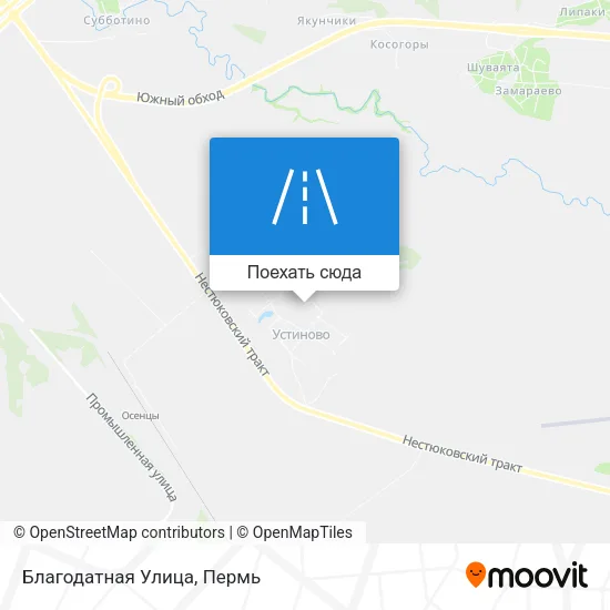 Карта Благодатная Улица