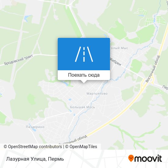 Карта Лазурная Улица