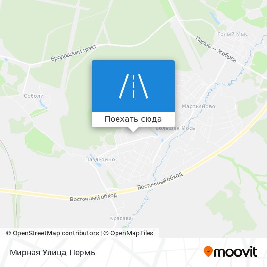 Карта Мирная Улица