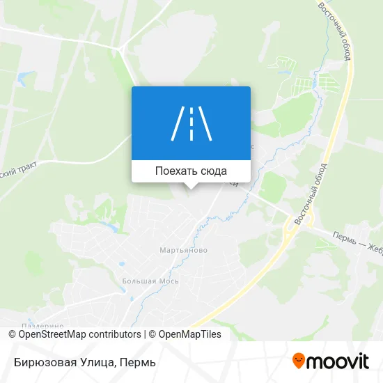 Карта Бирюзовая Улица