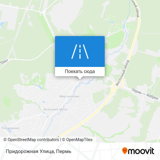 Карта Придорожная Улица