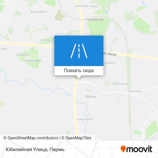 Карта Юбилейная Улица