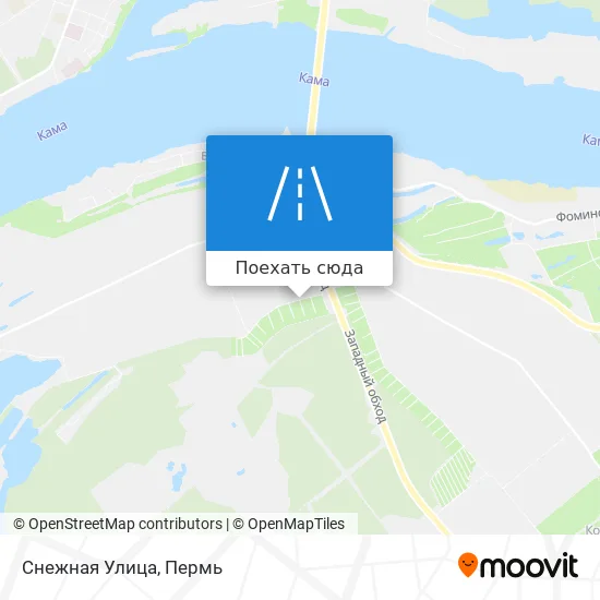 Карта Снежная Улица