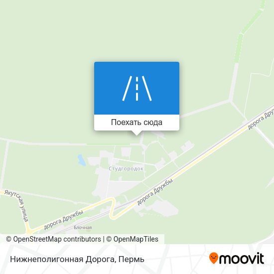 Карта Нижнеполигонная Дорога