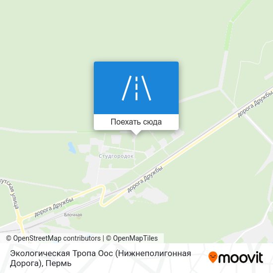 Карта Экологическая Тропа Оос (Нижнеполигонная Дорога)