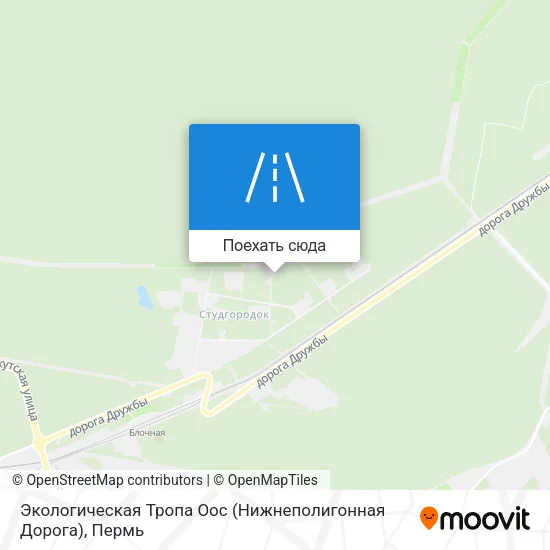 Карта Экологическая Тропа Оос (Нижнеполигонная Дорога)